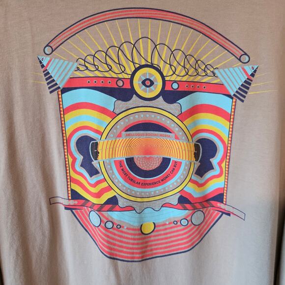 Meow Wolf Experience Tube Long Sleeve Tee Size XL Tan Unisex - Picture 6 of 9